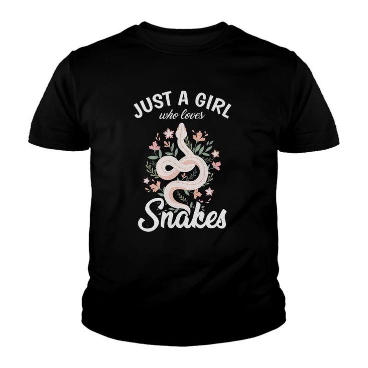 Just A Girl Who Loves Snakes Snake Mom Snake Lovers Youth T-shirt