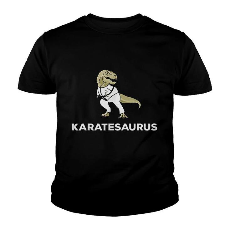 Karate T Rex Karatesaurus Funny Youth T-shirt