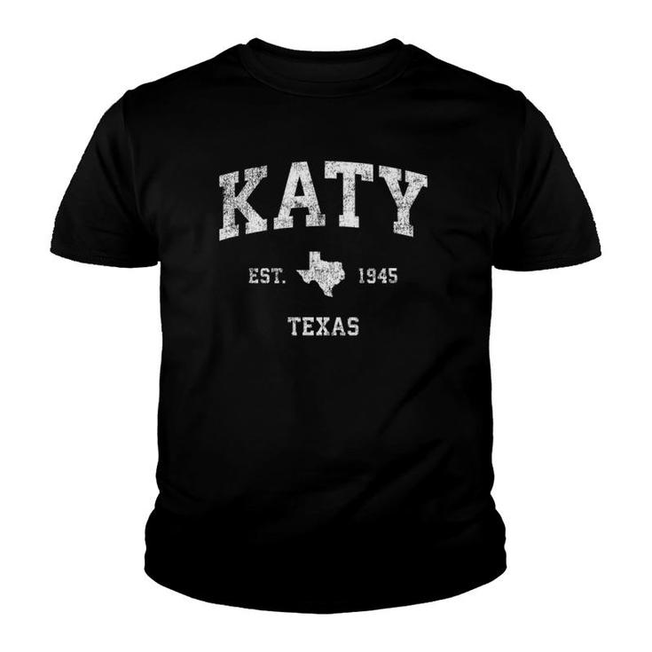 Katy Texas Tx Vintage Athletic Sports Design Youth T-shirt