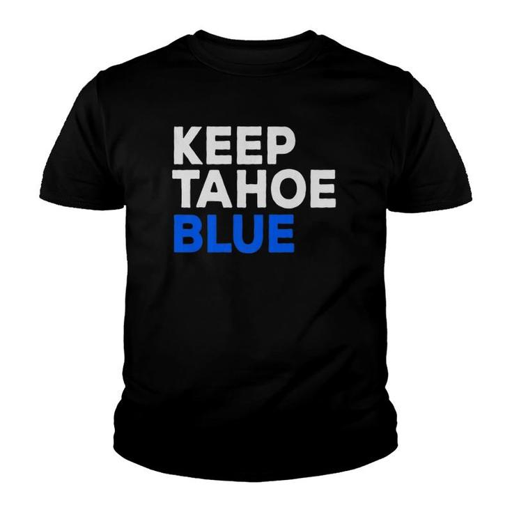 Keep Tahoe Blue Bold Text Graphic  Youth T-shirt