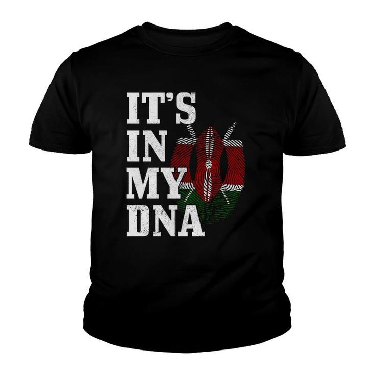 Kenya It's In My Dna Kenyan Flag Pride Roots African  Youth T-shirt