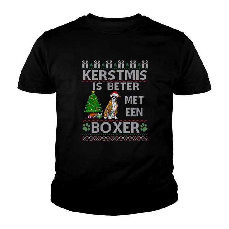Kerstmis Is Beter Met Een Boxer Youth T-shirt