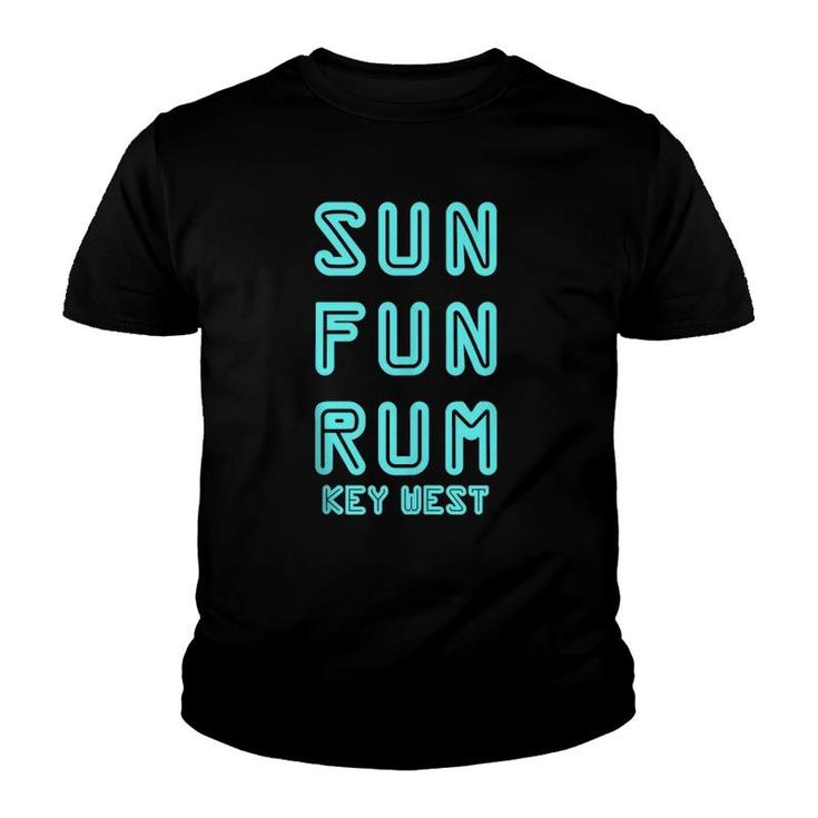 Key West - Sun Fun Rum Day Drinking Funny Key West Florida  Youth T-shirt