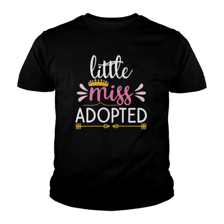 Kids Adoption Day Little Cute Miss Adopted Funny Tees For Kids Youth T-shirt