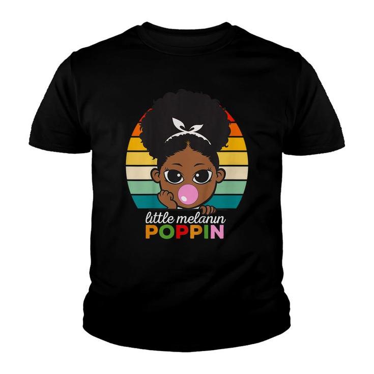 Kids Black History Melanin Poppin Juneteenth Hbcu Afro Girls   Youth T-shirt