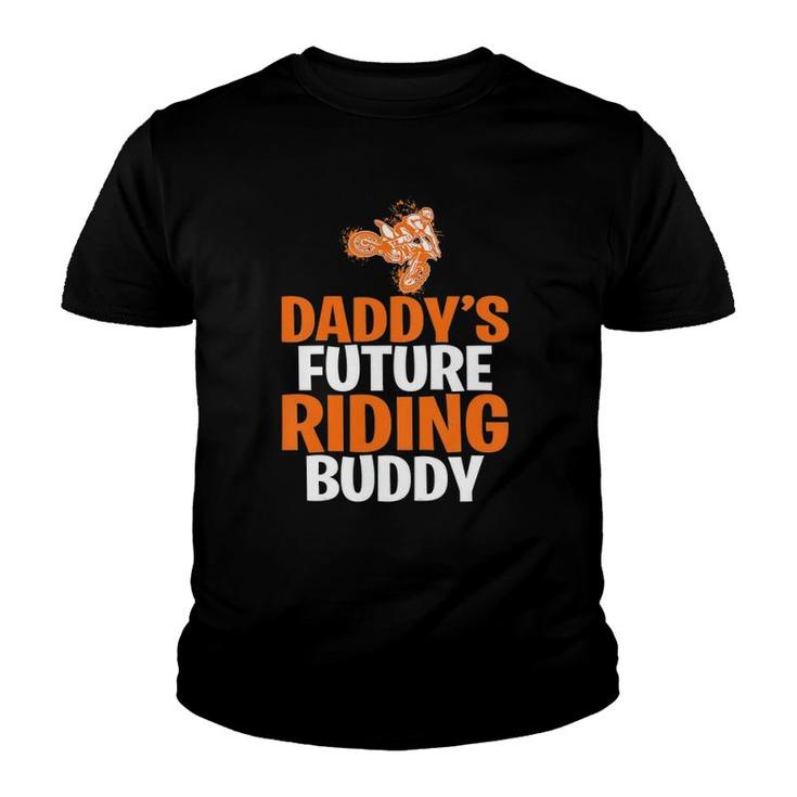 Kids Daddy's Future Riding Buddy Motocross Kids Father Son Youth T-shirt