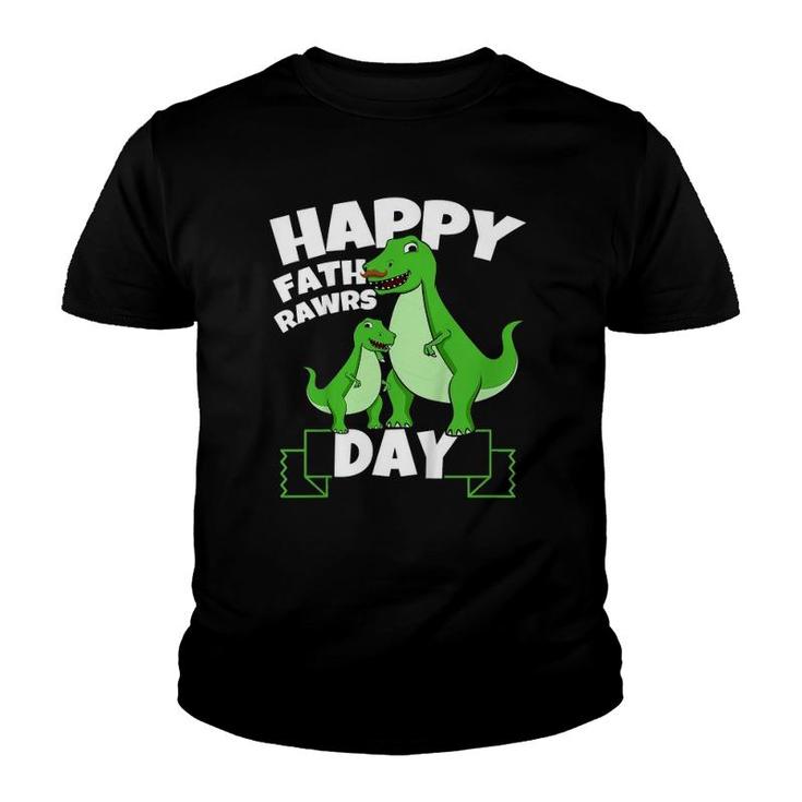 Kids Happy Father's Day Son Dinosaurusrex Dino Dad Toddler Boy Youth T-shirt