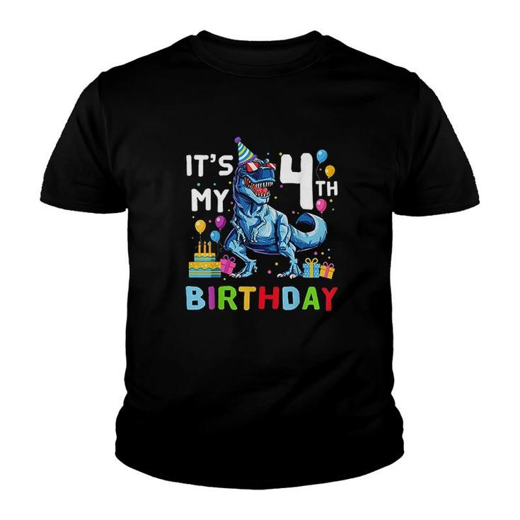 Kids Its My 4th Birthday Happy 4 Year  Youth T-shirt