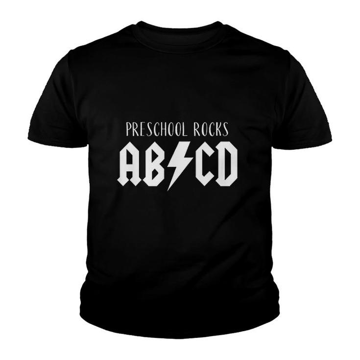 Kids Preschool Rocks Funny Gag PreK Gift ABCD Rock Youth T-shirt