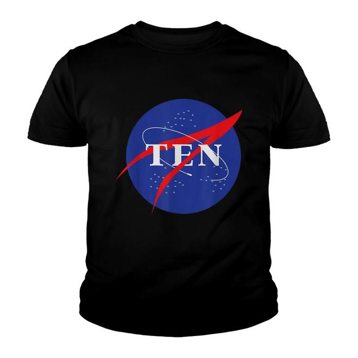 Kids Space 10Th Birthday  Boy Girl Astronaut Ten Year Old  Youth T-shirt