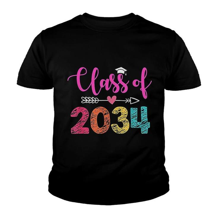 Kindergarten Class Of 2034 Grow With Me Youth T-shirt