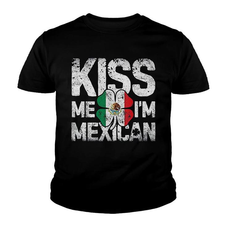 Kiss Me Im Mexican St Patricks Day Youth T-shirt