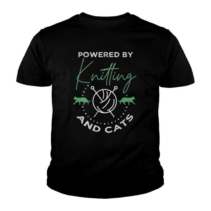 Knitting  Funny Cat Lover Quote Knitting Lover Youth T-shirt
