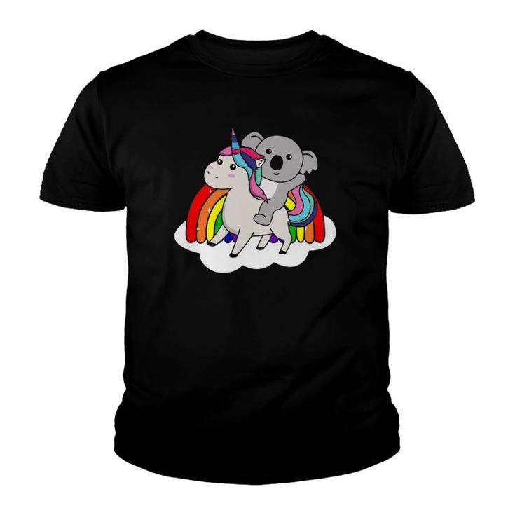 Koala On Unicorn Rainbow Animals Cute Koalas Unicorns Youth T-shirt
