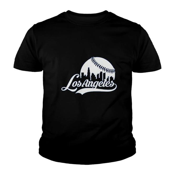 La Los Angeles City Baseball Skyline Youth T-shirt