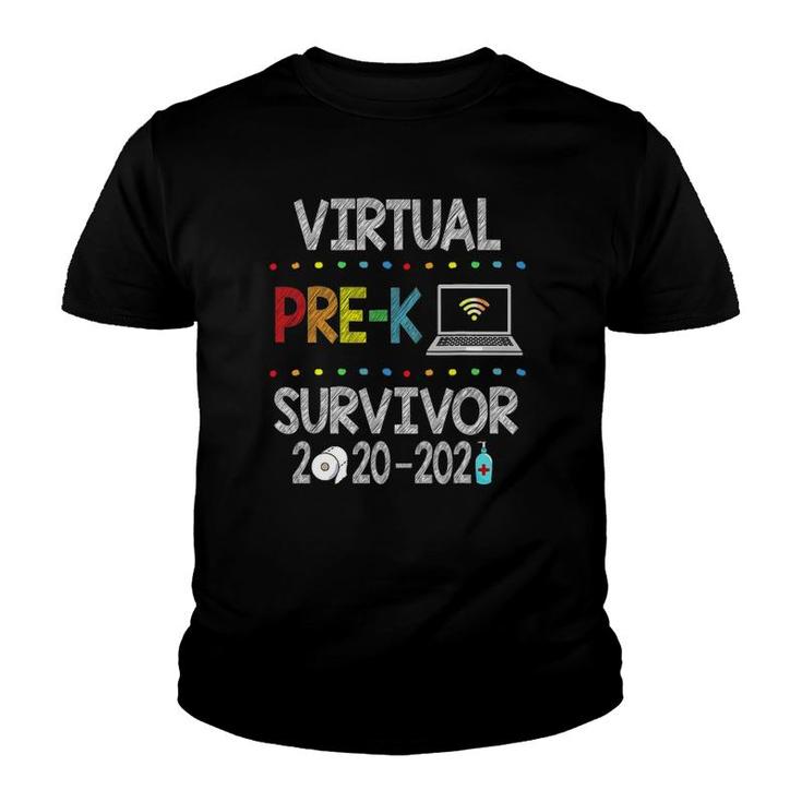 Last Day Of School Virtual Pre-K Survivor 2020-2021 Ver2 Youth T-shirt