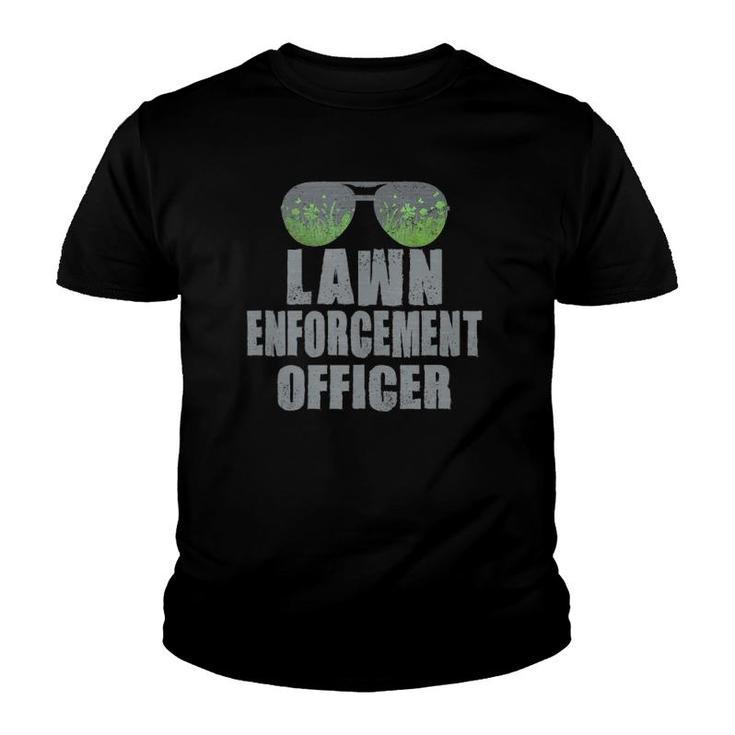 Lawn Enforcement Officer Landscaper Gardener Funny Dad Gift Youth T-shirt