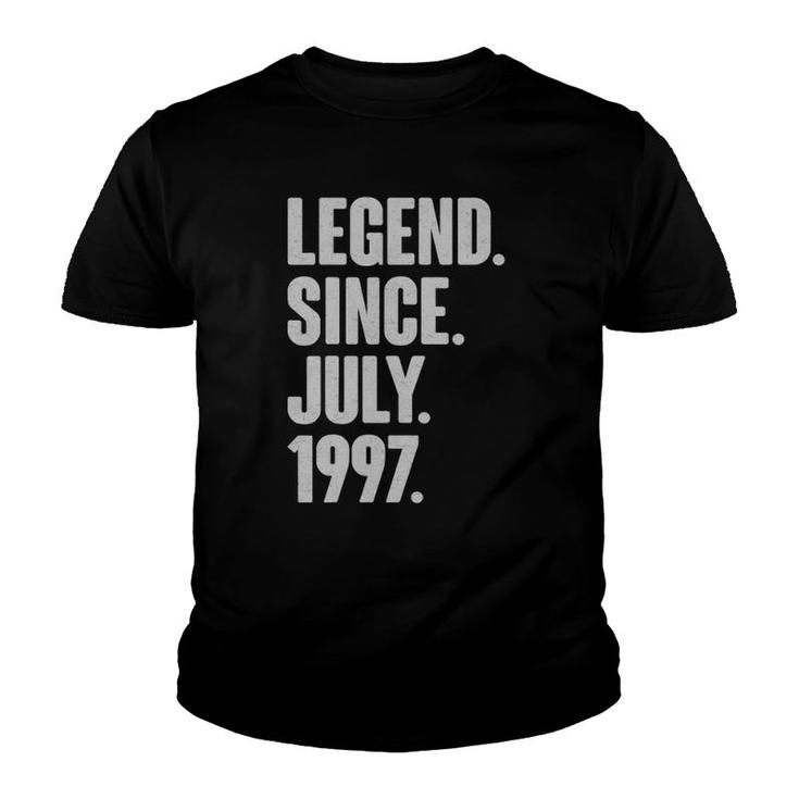 Legend Since July 1997 Birthday Gift For 25 Years Old Man Youth T-shirt