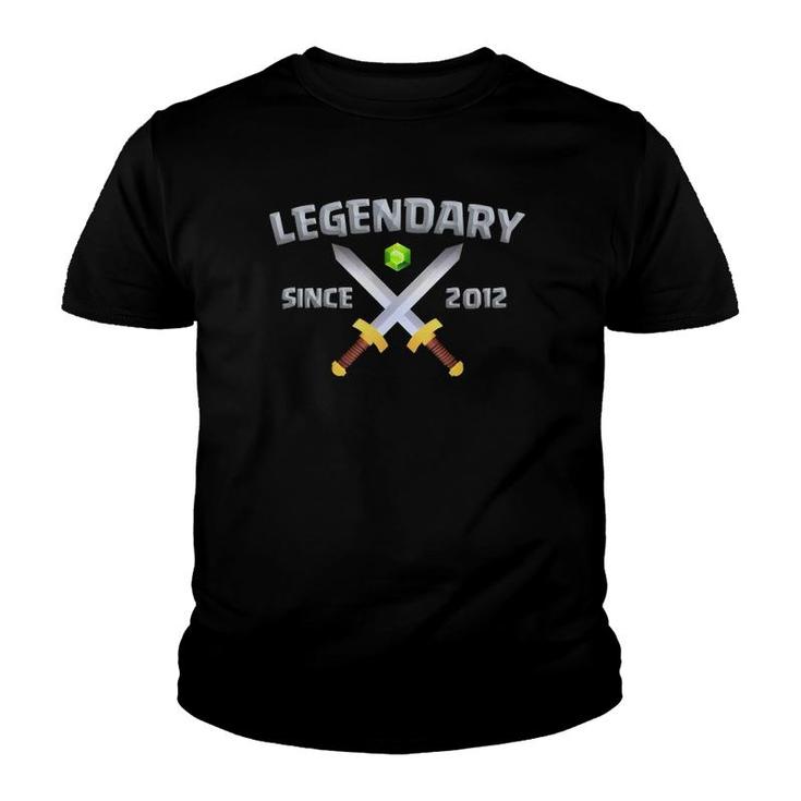Legendary Since 2012 Clash Swords 9Th Birthday Youth T-shirt