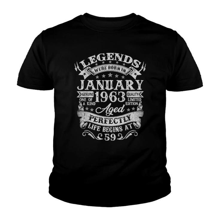 Legends Were Born In January 1941 59 Year Old 59Th Birthday  Youth T-shirt