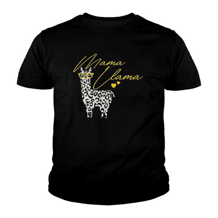 Leopard Print Mama Llama, Leopard Mama, Llama Mama Leopard Youth T-shirt