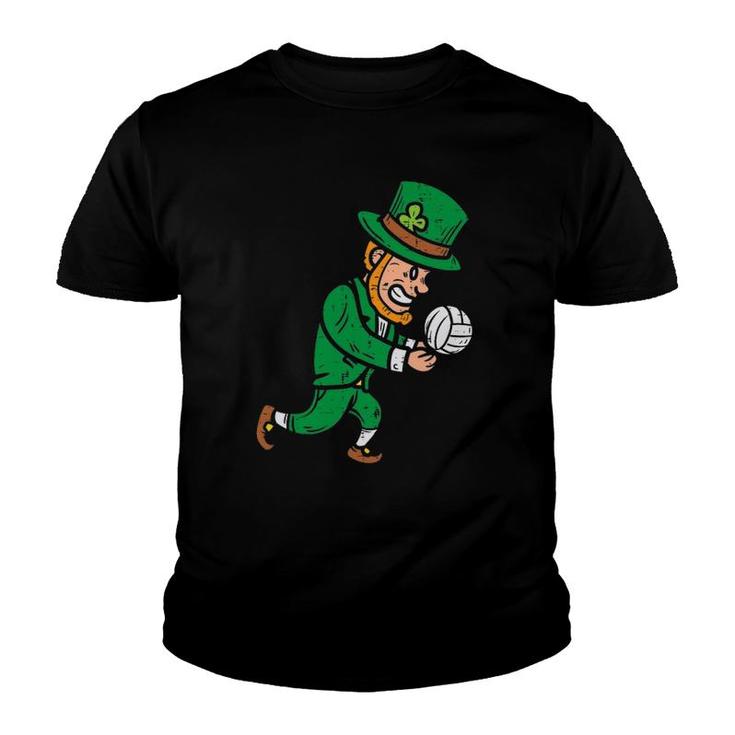 Leprechaun Volleyball Funny St Patricks Day Sport Lover Gift Youth T-shirt