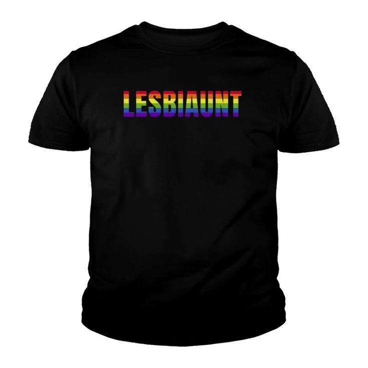 Lesbiaunt Bi Lesbian Lgbt Family Sister Aunt Youth T-shirt