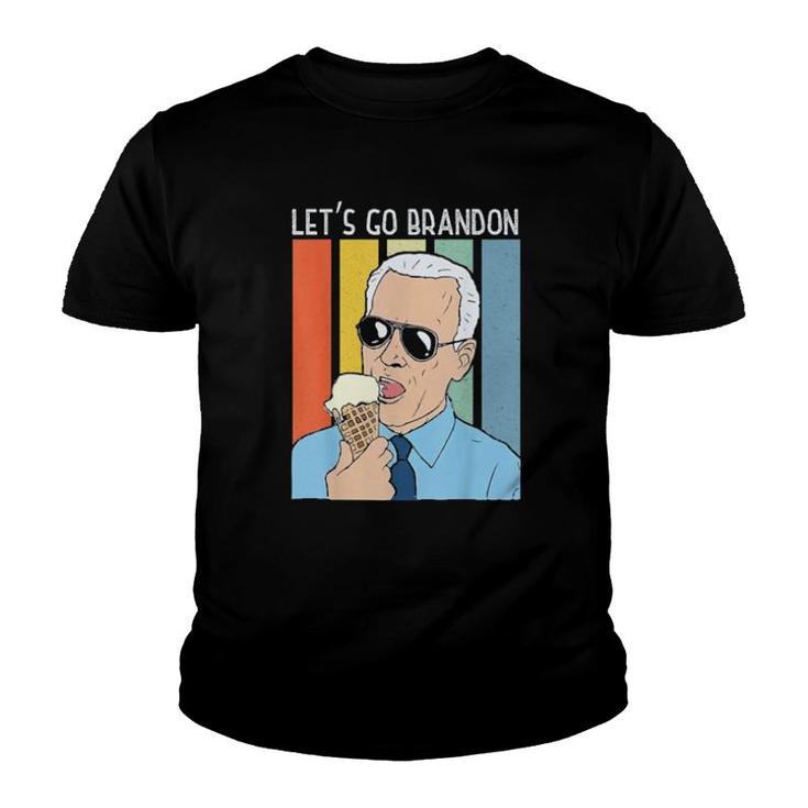 Lets Go Brandon Ice Cream Cone Meme 2021 Tee  Youth T-shirt
