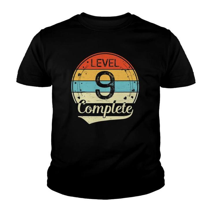 Level 9 Complete 9Th Wedding Anniversary Gift Him Her Youth T-shirt