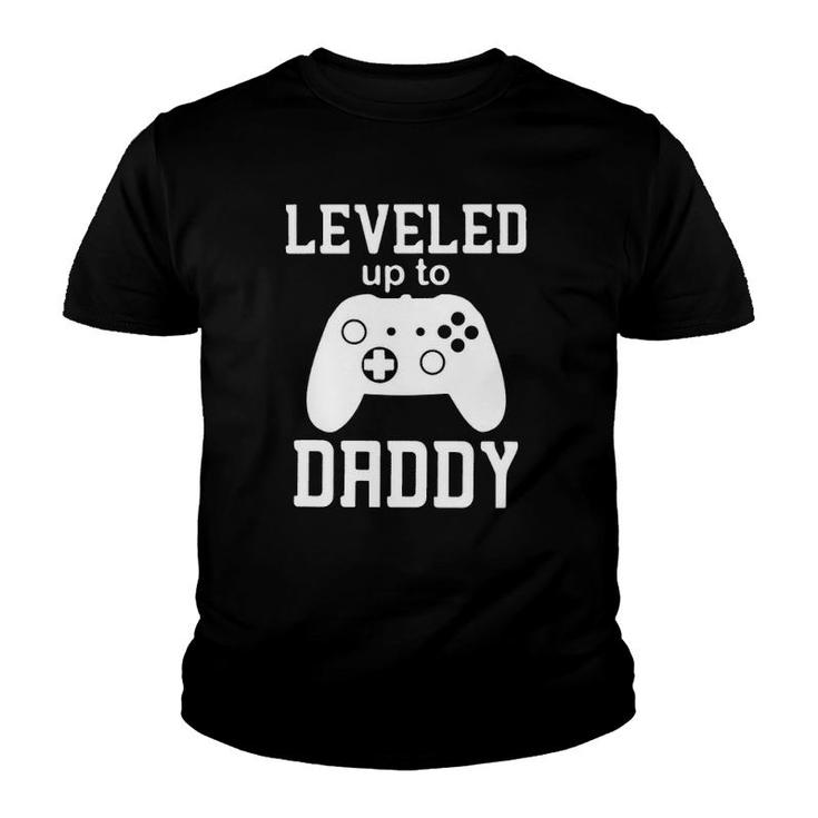 Leveled Up To Daddy Controller Game Father's Day Youth T-shirt