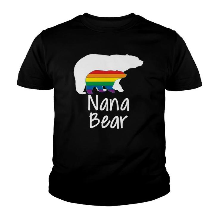 Lgbt Nana Bear Mothers Gay Lesbian Pride Rainbow Youth T-shirt
