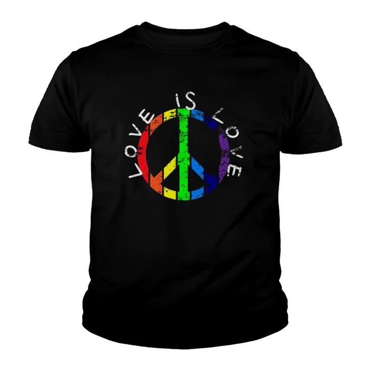 Lgbtq And Lgbtqia Peace Sign Youth T-shirt