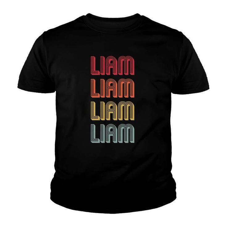 Liam Gift Name Personalized Funny Retro Vintage Birthday Youth T-shirt