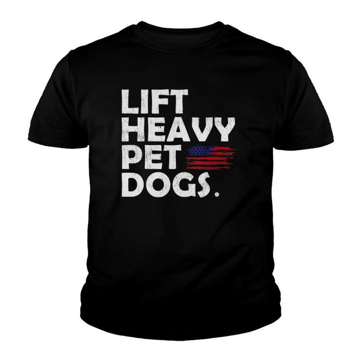 Lift Heavy Pet Dogs Gym For Weightlifters  Youth T-shirt