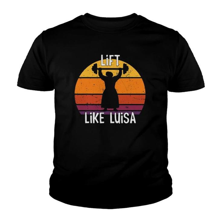 Lift Like Luisa Retro Vintage Sunset Youth T-shirt