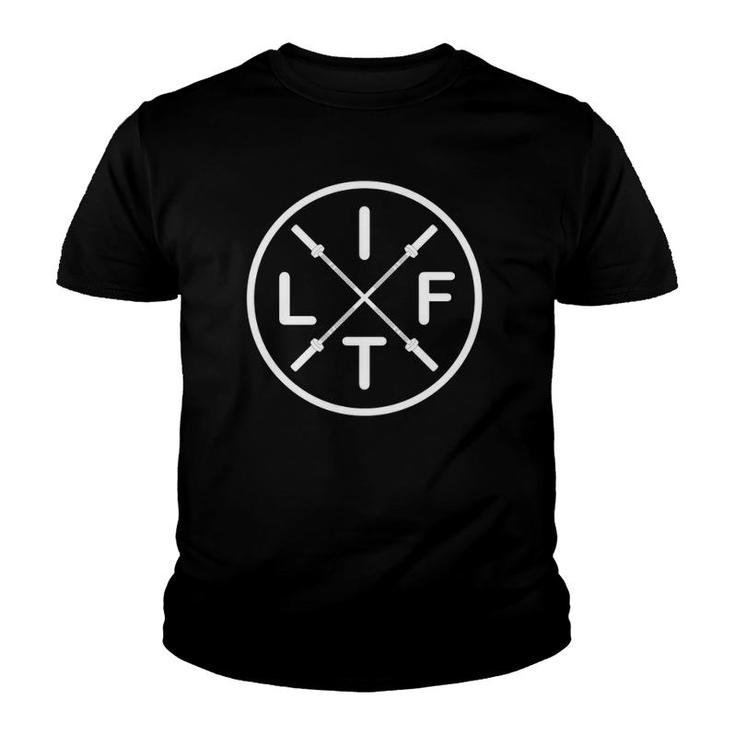 Lift Weightlifting Fitness  Barbells Gym Youth T-shirt