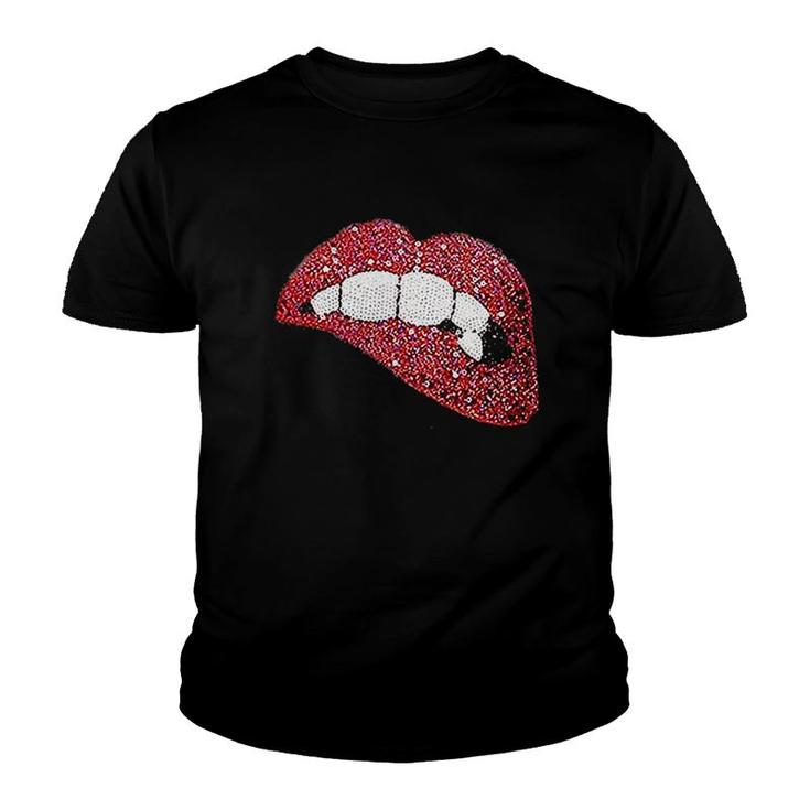 Lips Blouse Off The Shoulder Youth T-shirt