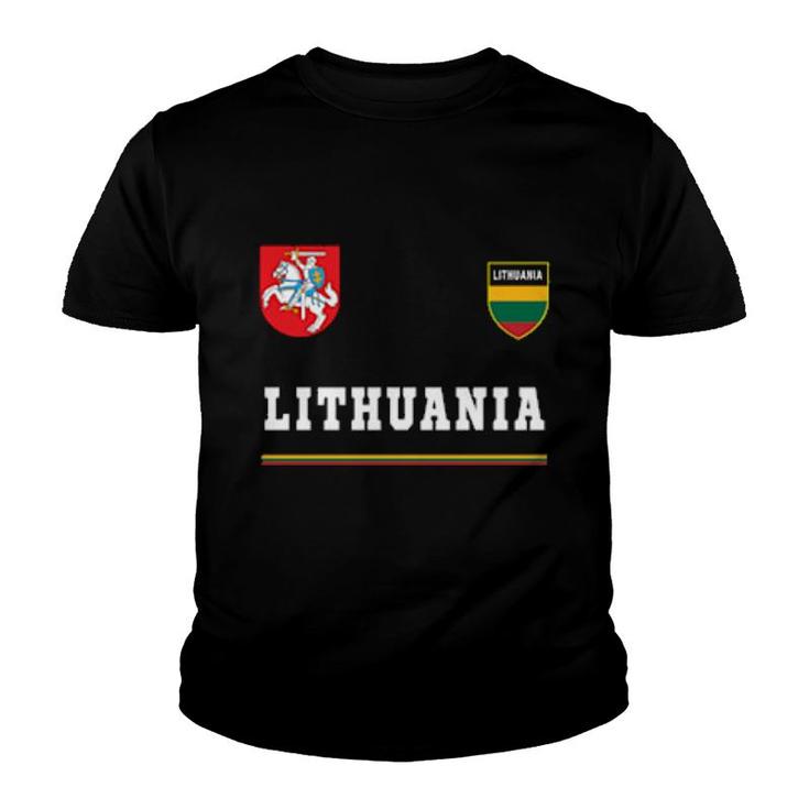 Lithuania Sportsoccer Jersey Flag Football  Youth T-shirt