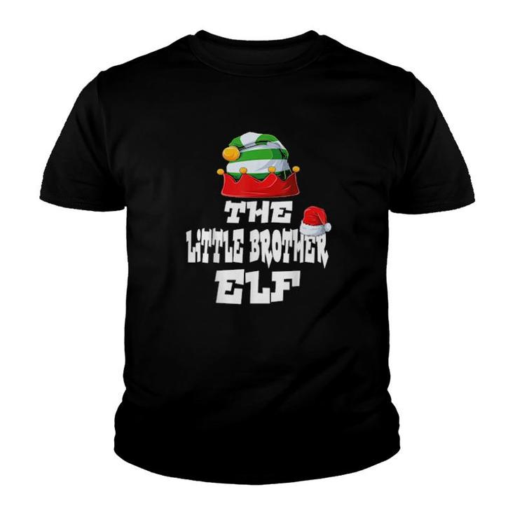 Little Brother Elf Family Matching Christmas Group Pajama Pj  Youth T-shirt