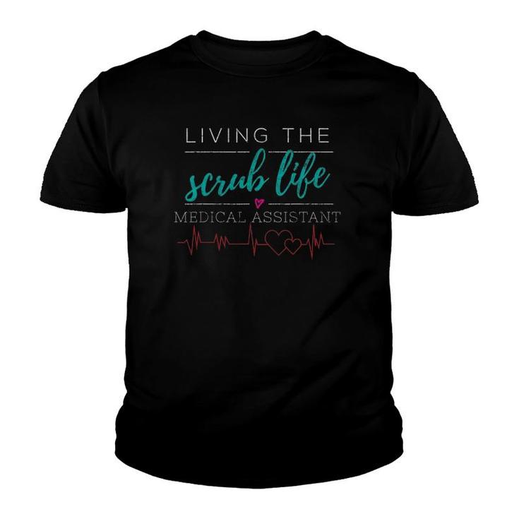 Living The Scrub Life Nurse Distressed Tee Youth T-shirt