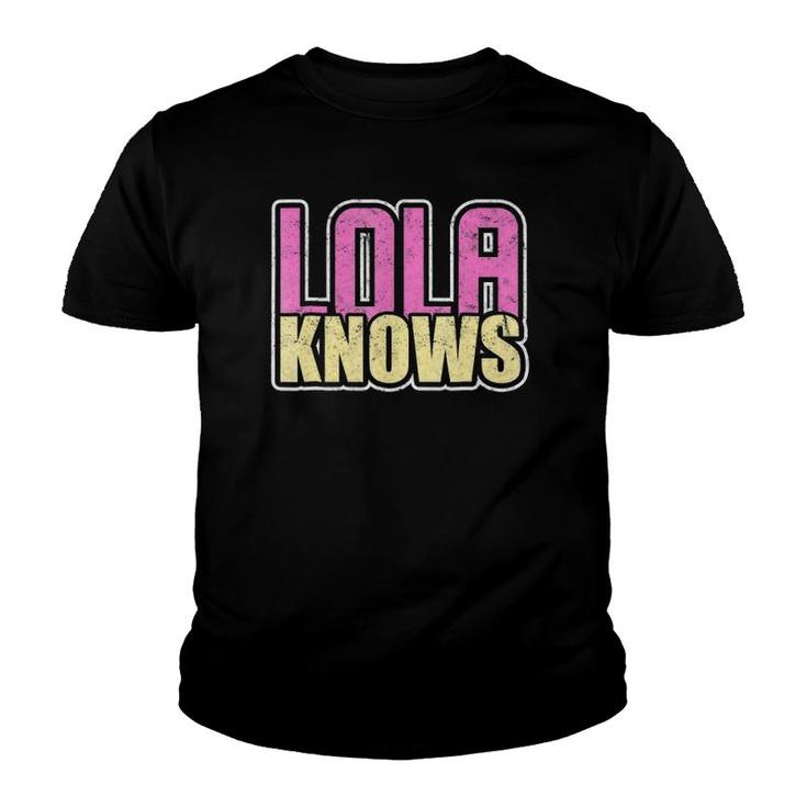 Lola Knows Filipino Grandmother Distressed Tee Youth T-shirt