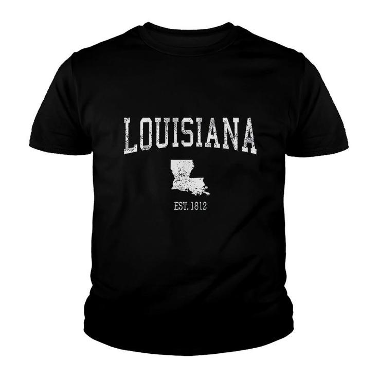 Louisiana  Vintage Sports Youth T-shirt