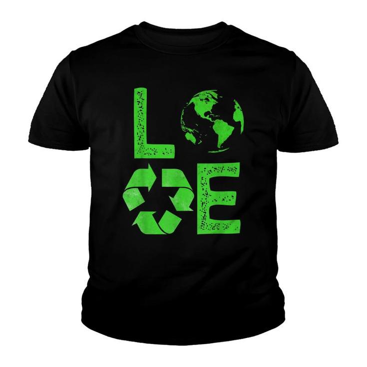 Love Earth Day 90S Planet Vintage Recycling Kids Or Teacher  Youth T-shirt