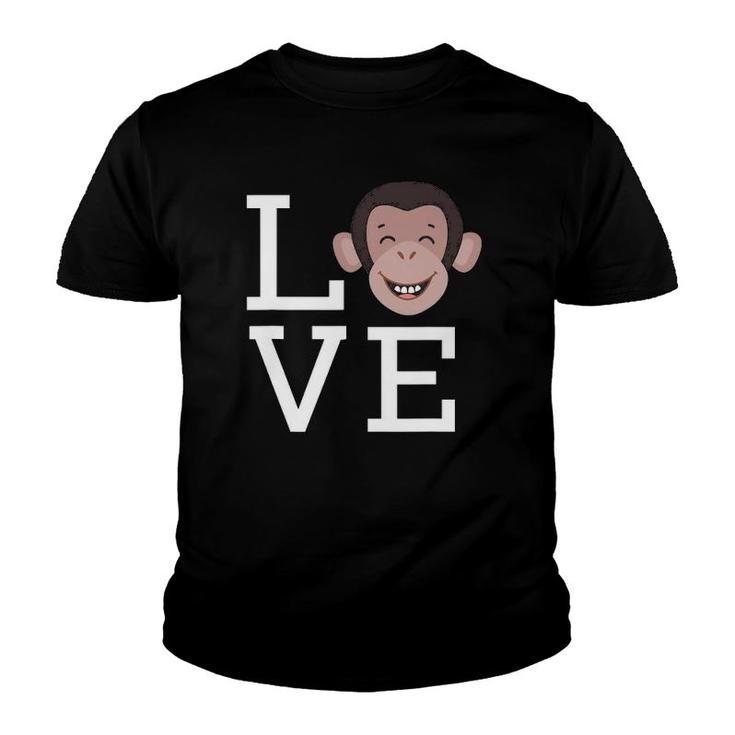 Love Monkey - Jungle Animal Outfit Monkey Lovers Gift Youth T-shirt