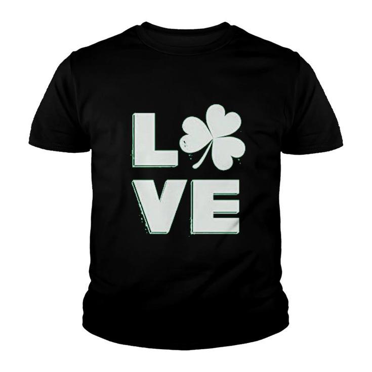 Love Shamrock St Patricks Day Youth T-shirt