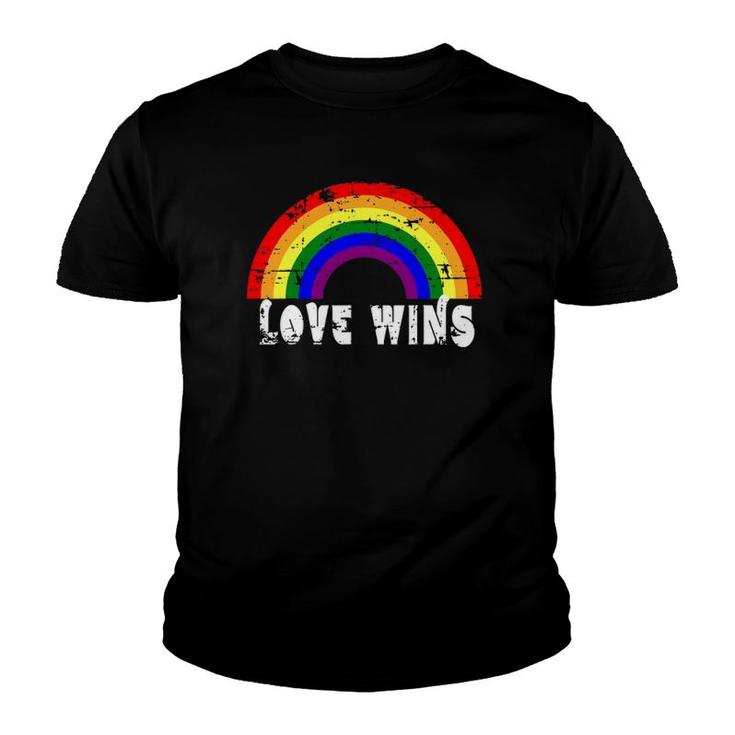 Love Wins Pride Month Lgbt Color Love Wins Youth T-shirt