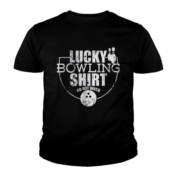 Lucky Bowling Funny Gift For Bowlers Youth T-shirt