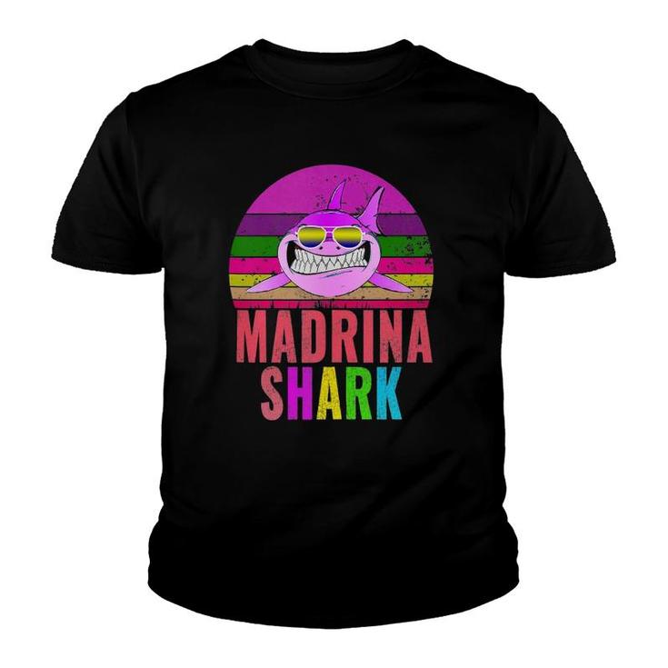 Madrina Shark Funny Spanish Godmother Vintage Youth T-shirt