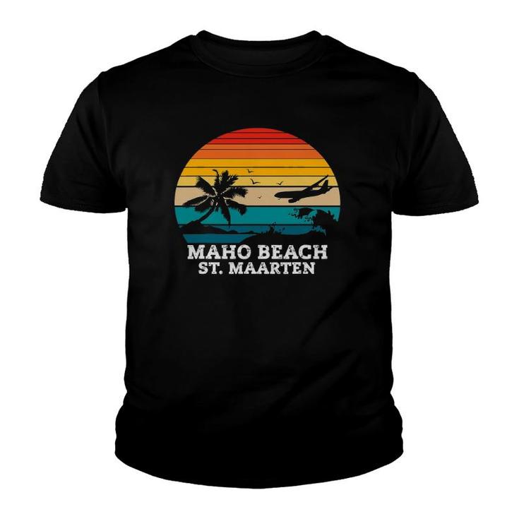 Maho Beach St Maarten Caribbean Island Youth T-shirt