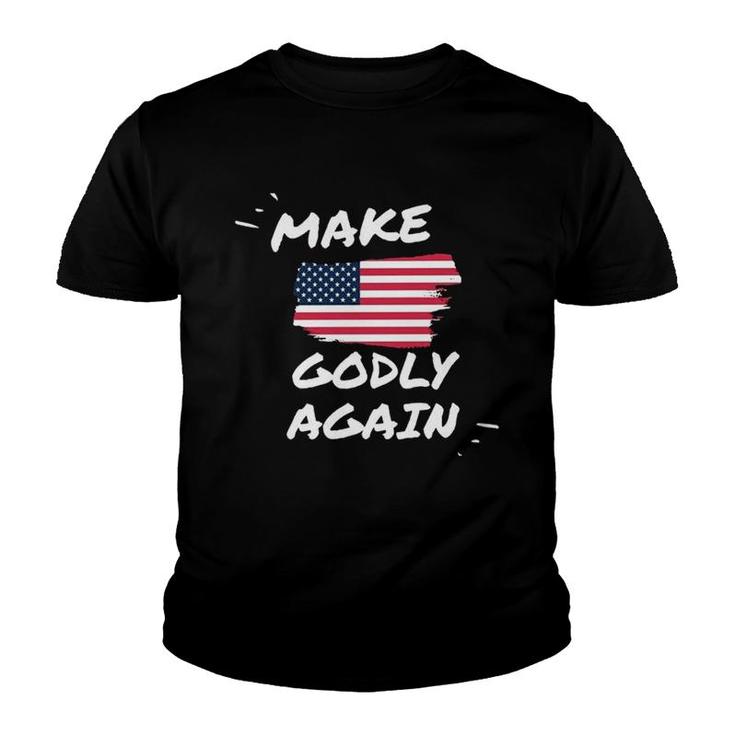 Make America Godly Again Funny Youth T-shirt